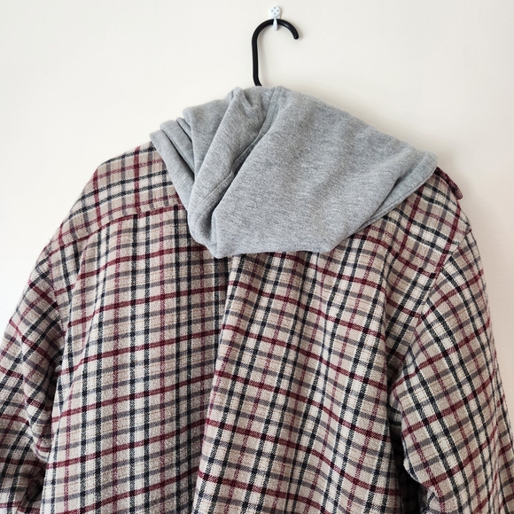 Moose Creek Men's Plaid Shirt Jacket with Hood - Picture 9 of 12